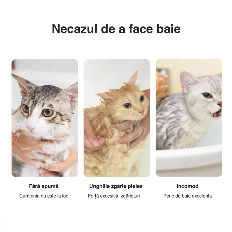 Perie de masaj pentru baie pentru animale de companie