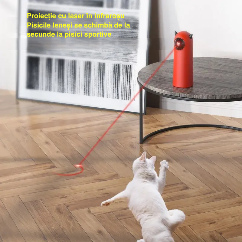 Jucarie interactiva cu laser pentru pisici