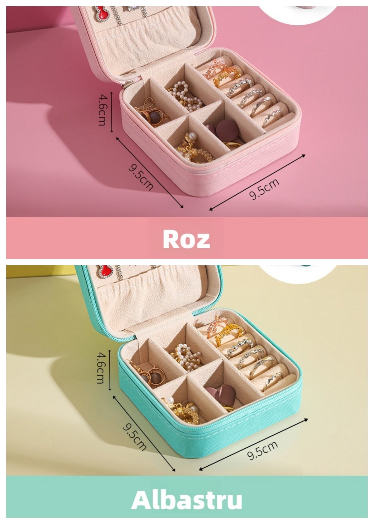 Cutie de bijuterii portabilă și compactă, perfectă pentru călătorii(🎁1+1 Gratuit 🤩)