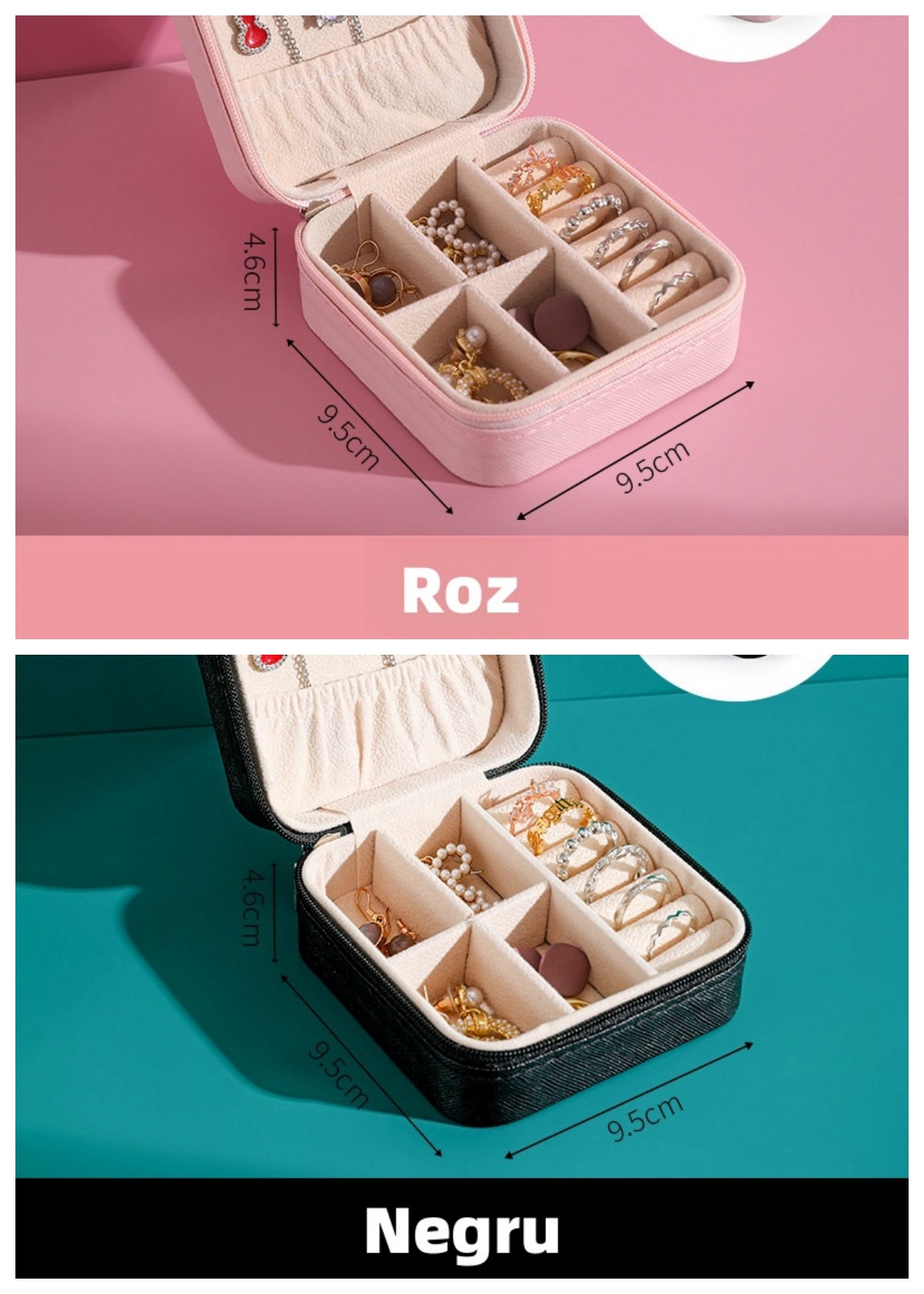 Cutie de bijuterii portabilă și compactă, perfectă pentru călătorii(🎁1+1 Gratuit 🤩)
