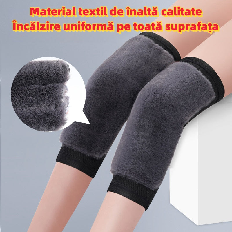 Imitație de blană de iepure pentru protecție termică a genunchilor
