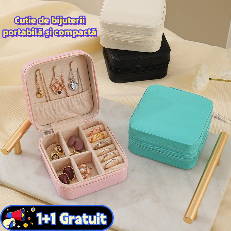 Cutie de bijuterii portabilă și compactă, perfectă pentru călătorii(🎁1+1 Gratuit 🤩)