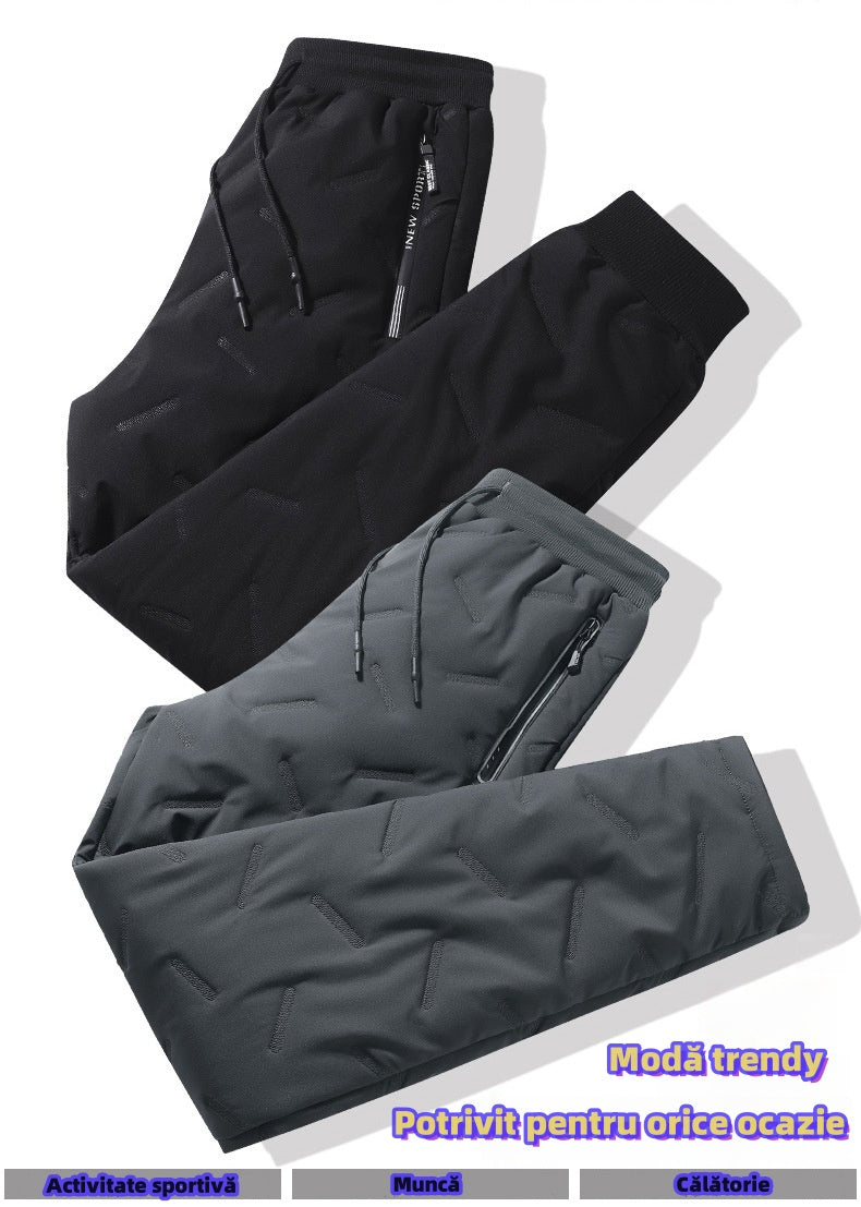 Mărime mare larna Mai gros Lână de oaie Pantaloni de bumbac pentru sport,Unisex