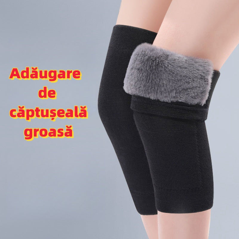 Imitație de blană de iepure pentru protecție termică a genunchilor