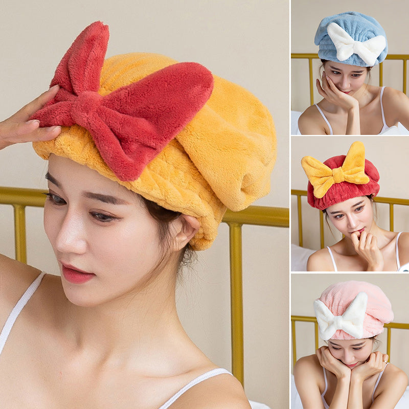 Pălărie de uscat cu fundiță Absorbție puternică de apă (🎁1+1 Gratuit 🤩)