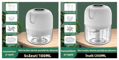 Mini tocător electric portabil de alimente/Robot de bucătărie pentru bebeluși