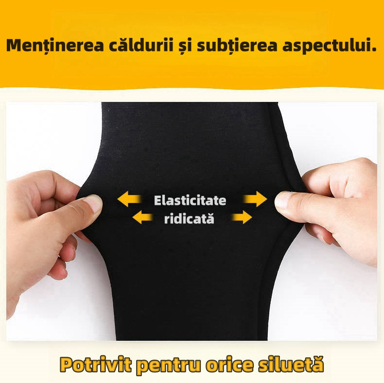 Mărime mare larna Mai gros Lână de oaie Pantaloni de bumbac Pantaloni termici talie înaltă