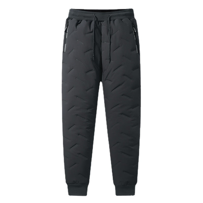 Mărime mare larna  Mai gros Lână de oaie Pantaloni de bumbac pentru sport，Unisex