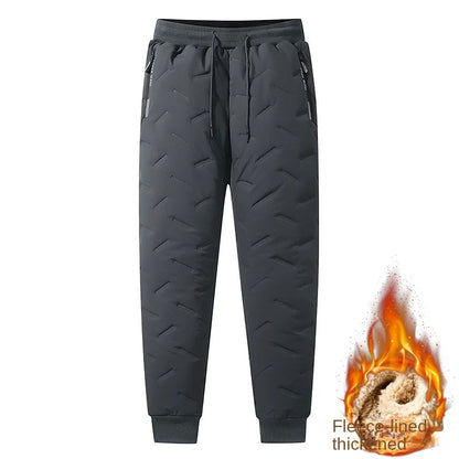 Mărime mare larna  Mai gros Lână de oaie Pantaloni de bumbac pentru sport，Unisex