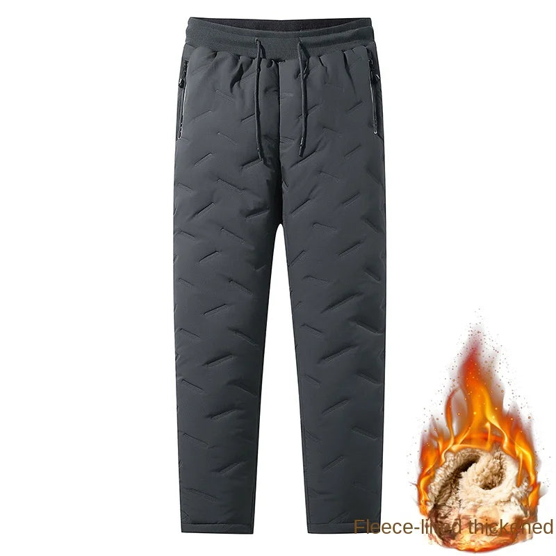 Mărime mare larna  Mai gros Lână de oaie Pantaloni de bumbac pentru sport，Unisex