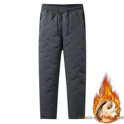 Mărime mare larna  Mai gros Lână de oaie Pantaloni de bumbac pentru sport，Unisex