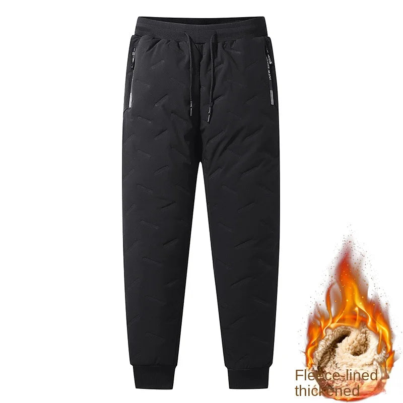 Mărime mare larna  Mai gros Lână de oaie Pantaloni de bumbac pentru sport，Unisex