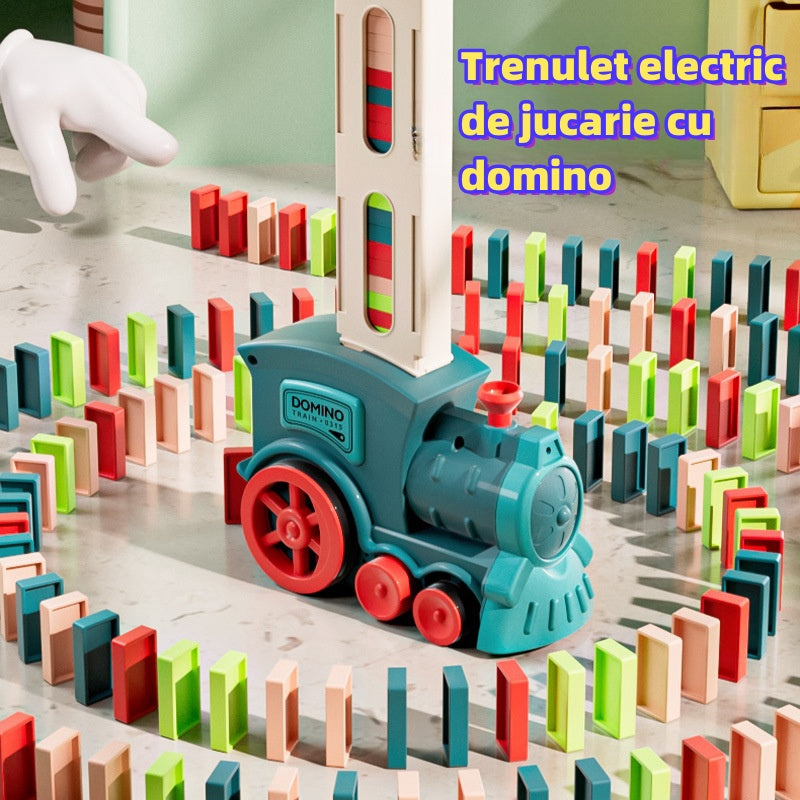 Trenulet electric de jucarie cu domino