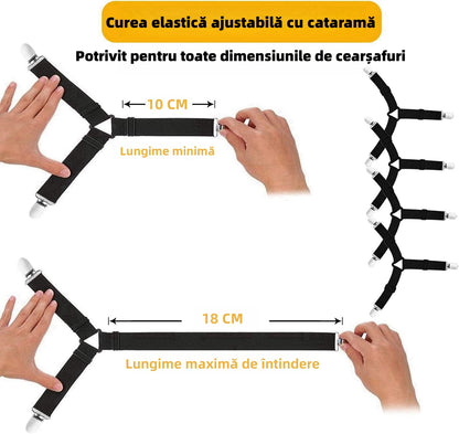 4buc Elemente de fixare reglabile pentru cearșaf de pat